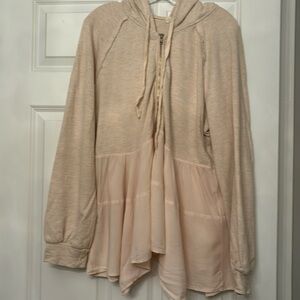 T. La Anthropology Ruffled skirt hoodie